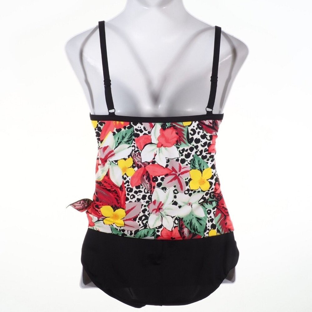 Le Cove Swimsuit Womens Size 12 One Piece Tummy Control Multi Color Floral - Picture 7 of 10